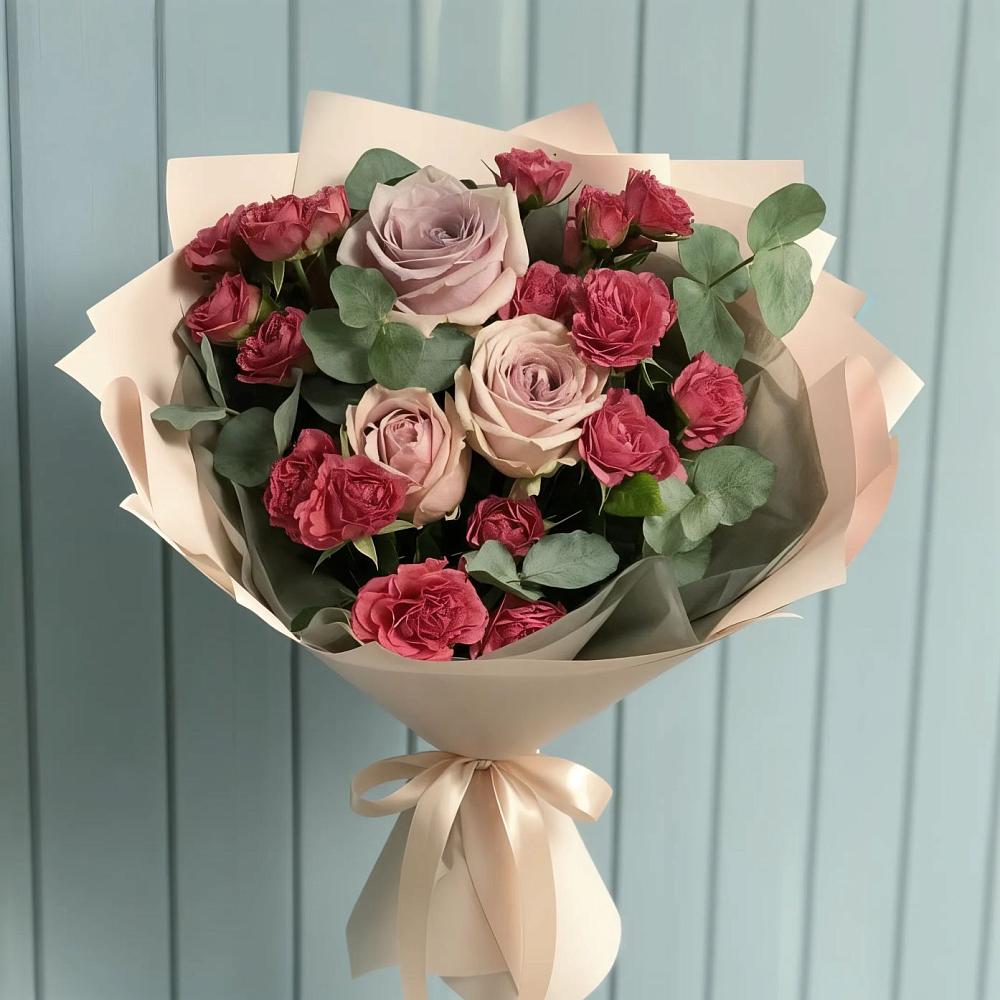 Букет цветов из: Гвоздики и Розы в Молчаново