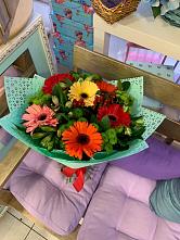 Букет цветов из:  Герберы, Хризантемы и Альстромерии #REPLACE_PRED# Молчаново