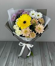 Букет цветов из:  Розы, Герберы и Хризантемы #REPLACE_PRED# Молчаново