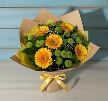 Букет цветов из:  Герберы и Хризантемы #REPLACE_PRED# Молчаново