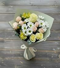 Букет цветов из:  Альстромерии, Розы и Хризантемы #REPLACE_PRED# Молчаново