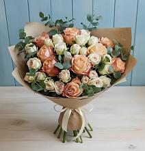 Букет цветов из:  Альстромерии и Розы в Молчаново